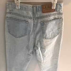 LA Blues light washed high waisted mom Jeans